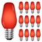 Luxrite C7 LED Red Light Bulbs for String Lights 0.5W Enclosed Fixture Rated E12 Candelabra Base, 12PK LR21750-12PK - alternate 1